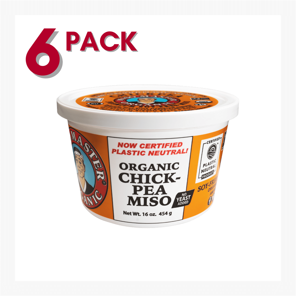 MISO, MISO PASTE, ORGANIC MISO, CHICKPEA MISO PASTE, ORGANIC MISO MASTER MISO, SOY FREE, GLUTEN FREE, NON-GMO, WHOLESALE, 16 OZ - 6 PACK