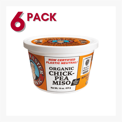 MISO, MISO PASTE, ORGANIC MISO, CHICKPEA MISO PASTE, ORGANIC MISO MASTER MISO, SOY FREE, GLUTEN FREE, NON-GMO, WHOLESALE, 16 OZ - 6 PACK