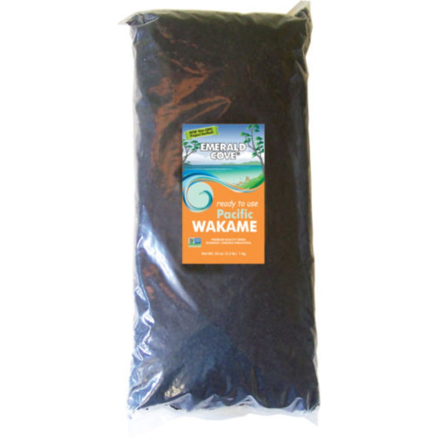 WAKAME, DRIED, EDIBLE SEAWEED, SEA VEGETABLES, NON-GMO, VEGAN, PLASTIC NEUTRAL, EMERALD COVE SEAWEED BRAND, WHOLESALE, 35 OZ BAG