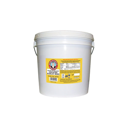 BARLEY MISO PASTE, USDA ORGANIC, KOSHER, VEGAN, NON GMO, PLASTIC NEUTRAL, MISO MASTER HANDCRAFTED MISO PASTE, WHOLESALE 15 LB BUCKET