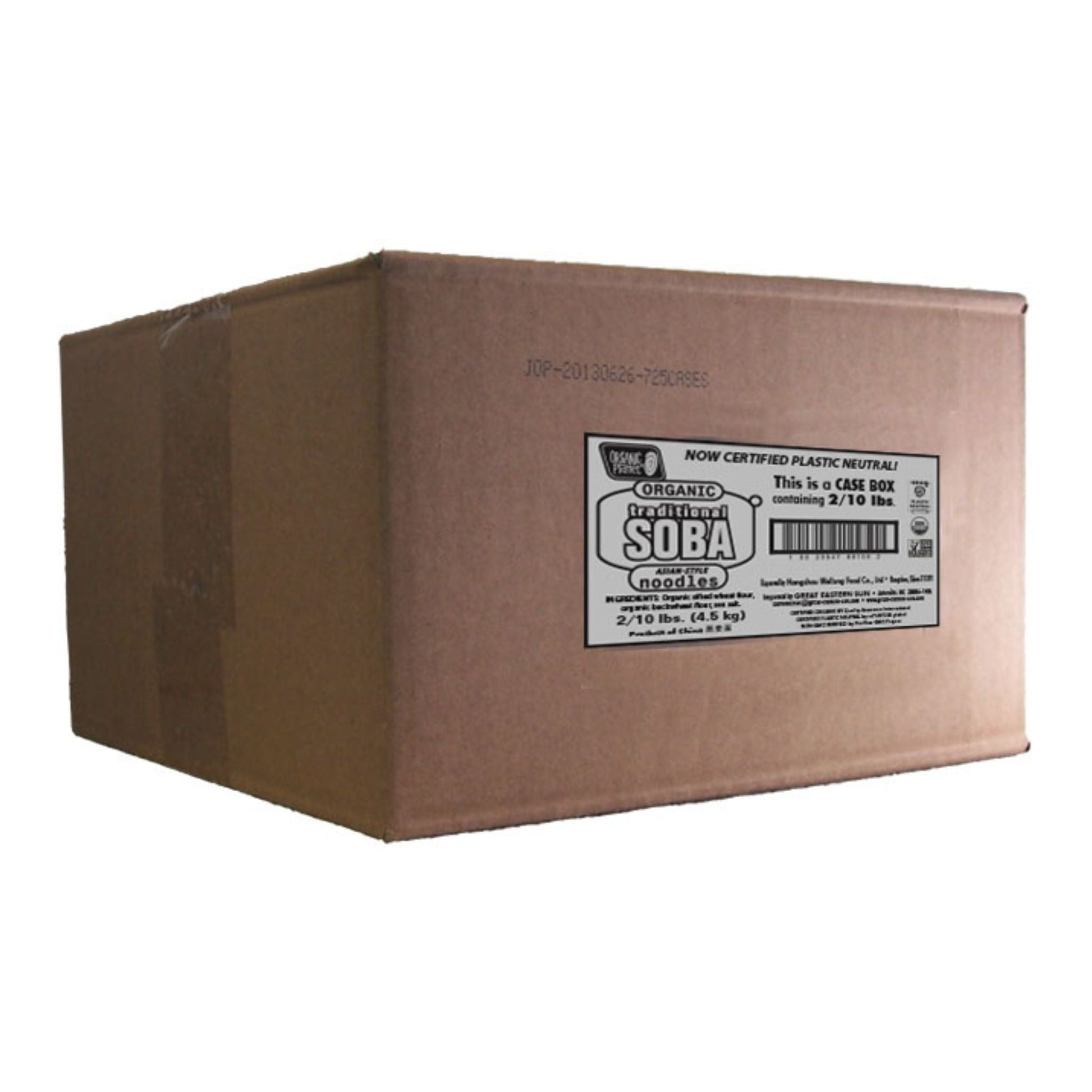 SOBA NOODLES, BUCKWHEAT SOBA, USDA ORGANIC, NON-GMO, VEGAN, PLASTIC NEUTRAL, ORGANIC PLANET NOODLES BRAND, WHOLESALE, 10 LB BOX