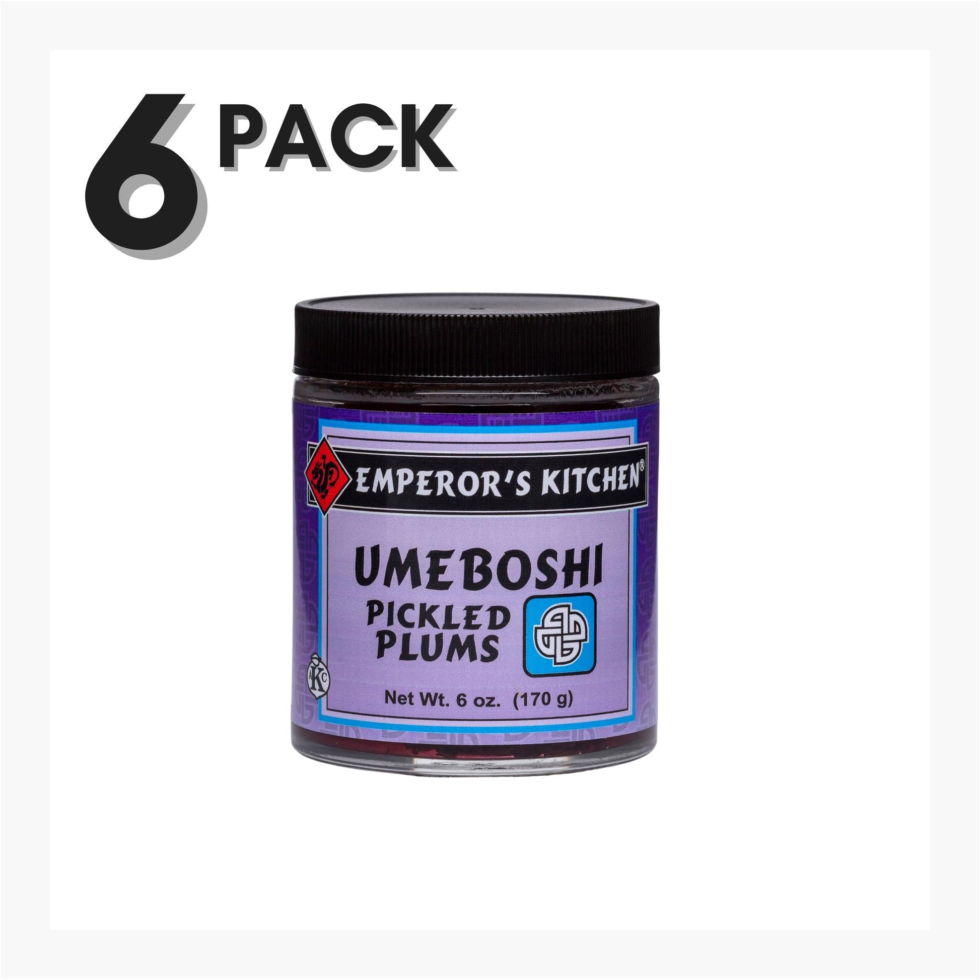 UMEBOSHI PICKLED PLUMS WITH SHISO EMPERORS KITCHEN WHOLESALE 6 OZ JAR 6 PACK
